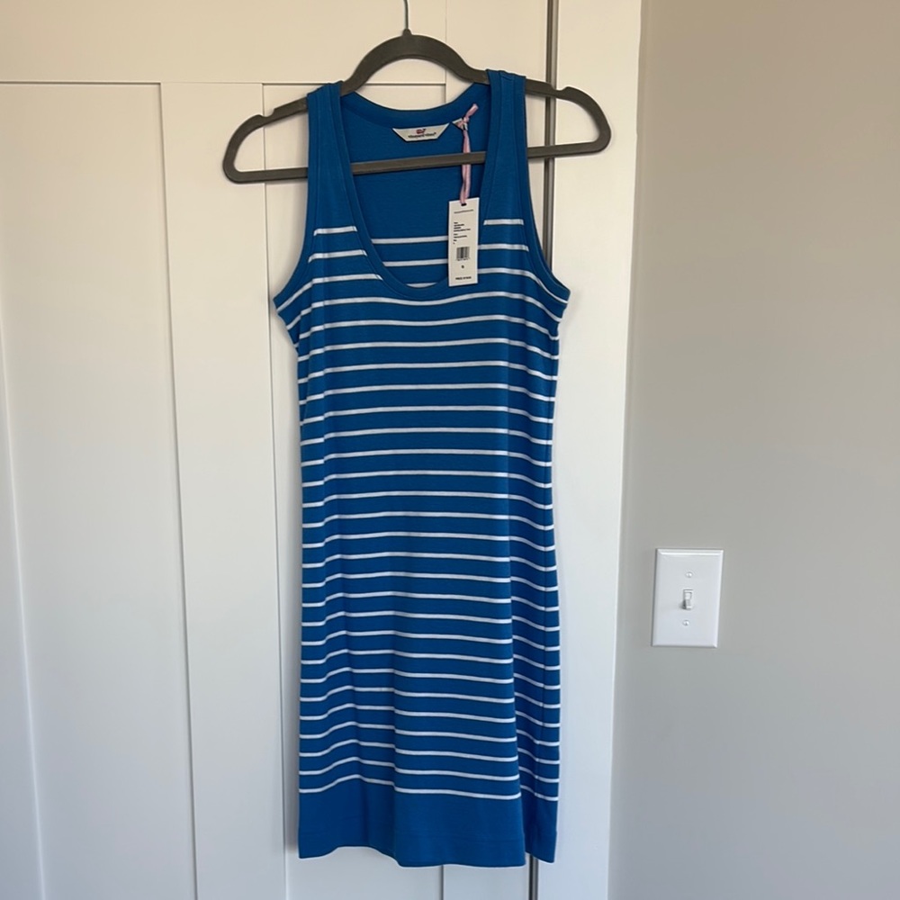 Vineyard Vines Blue and White Scoop Neck Sundress